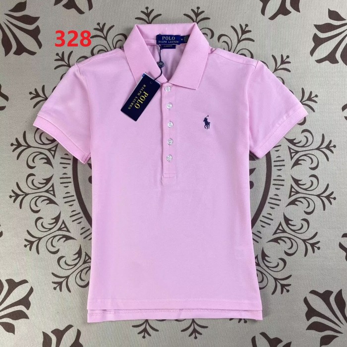 Women's cotton embroidered collared short-sleeved T-shirt,please size one up,CL25-322-328