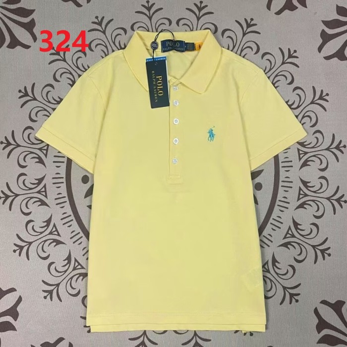 Women's cotton embroidered collared short-sleeved T-shirt,please size one up,CL25-322-328