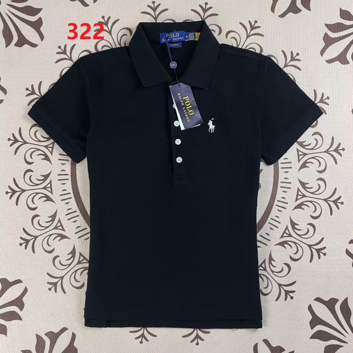 Women's cotton embroidered collared short-sleeved T-shirt,please size one up,CL25-322-328