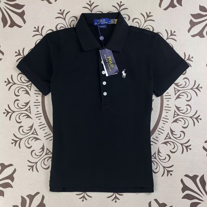 Women's cotton embroidered collared short-sleeved T-shirt,please size one up,CL25-322-328