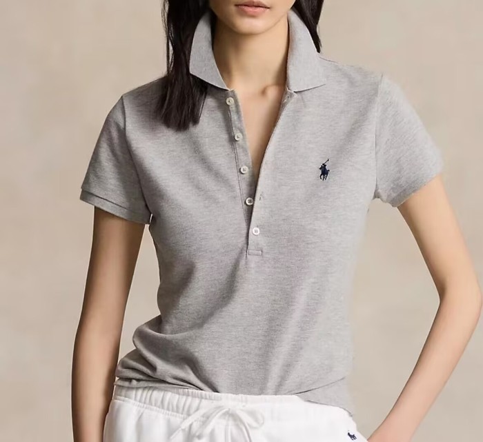 Women's cotton embroidered collared short-sleeved T-shirt,please size one up,CL25-322-328
