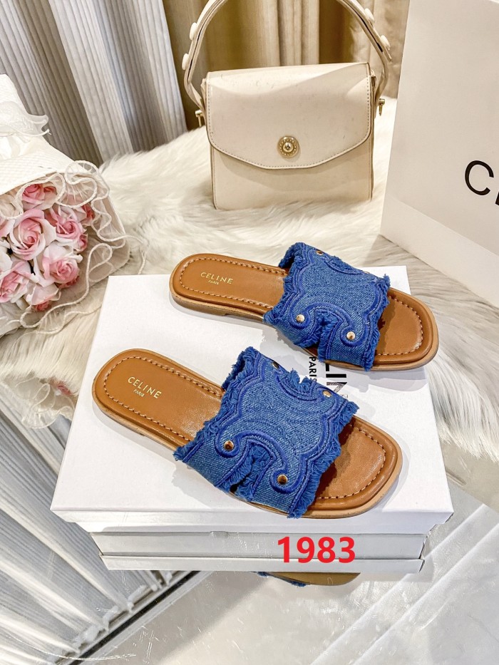 Women's flat slippers shoes, size 35-42, SS50-1982-1983