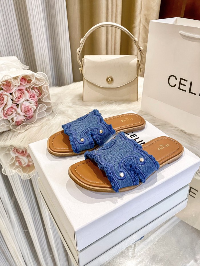 Women's flat slippers shoes, size 35-42, SS50-1982-1983