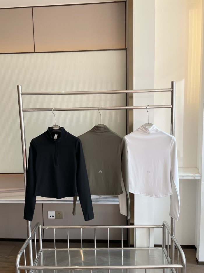 Women Elastic Sports Stand Collar Sweatshirt Yoga clothes,CL35-118