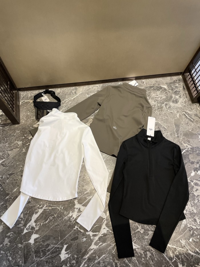Women Elastic Sports Stand Collar Sweatshirt Yoga clothes,CL35-118