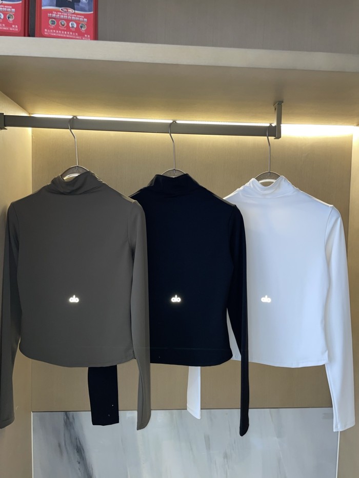 Women Elastic Sports Stand Collar Sweatshirt Yoga clothes,CL35-118