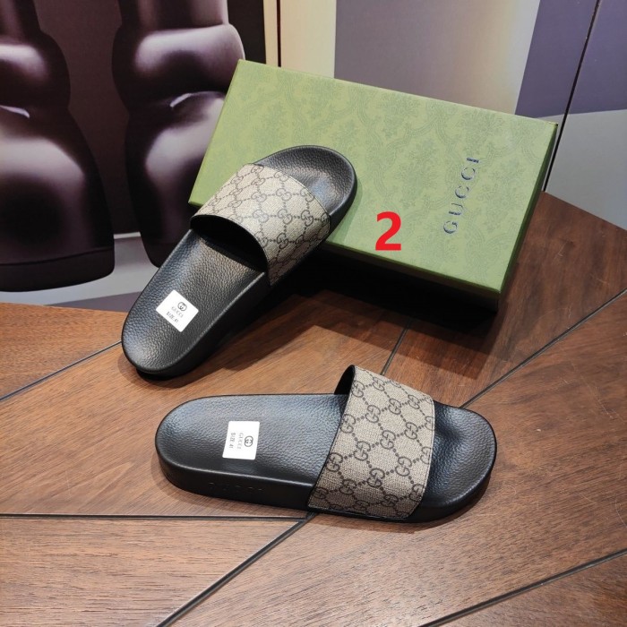 Leather flat slipper shoes for men and women, with box, size 35-46, SS29.9-1-2