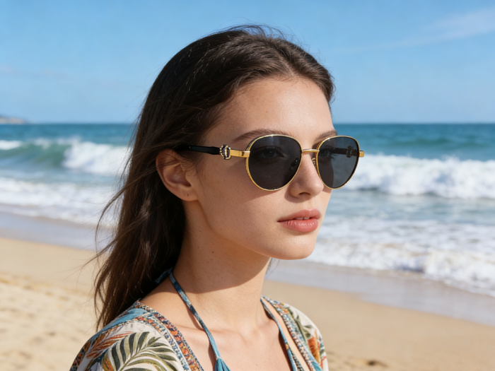 Blue light blocking sunglasses with the box and case ,G25-3464-3469