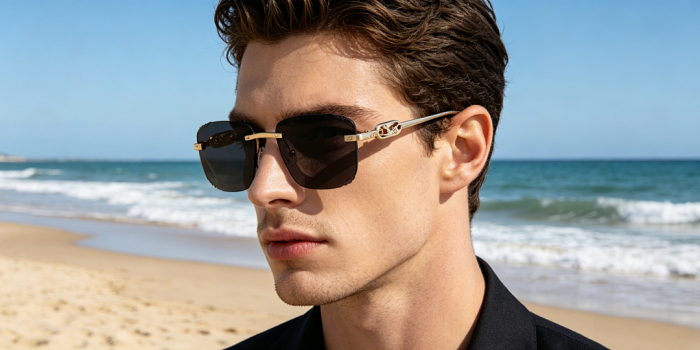 Blue light blocking sunglasses with the box and case ,G25-3746-3751