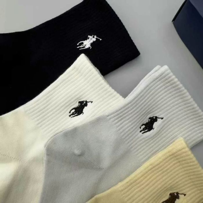 Embroidery breathable sports cotton socks for men women， 5 pairs of 1 box. free size,CL15.5-151