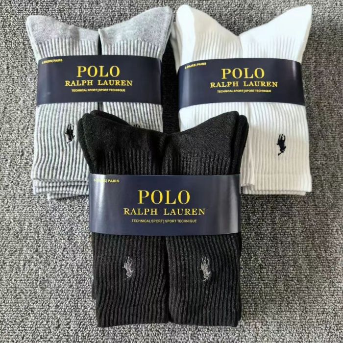 Embroidery breathable sports cotton socks for men， 6 pairs. no box, size 38-46,CL15.5-153