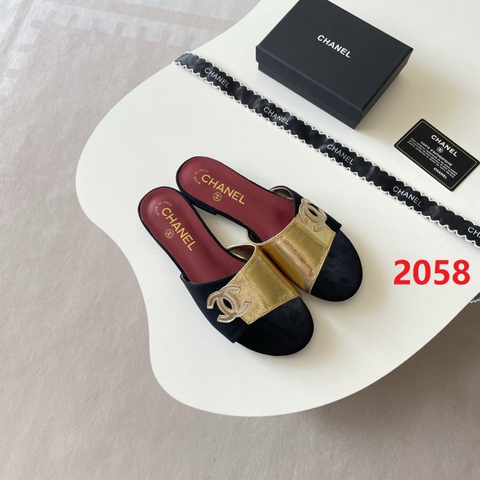 Women's flat slippers shoes, size 35-42, SS50-2058