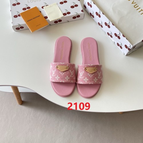 Women's flat slippers shoes, size 35-42, SS50-2109