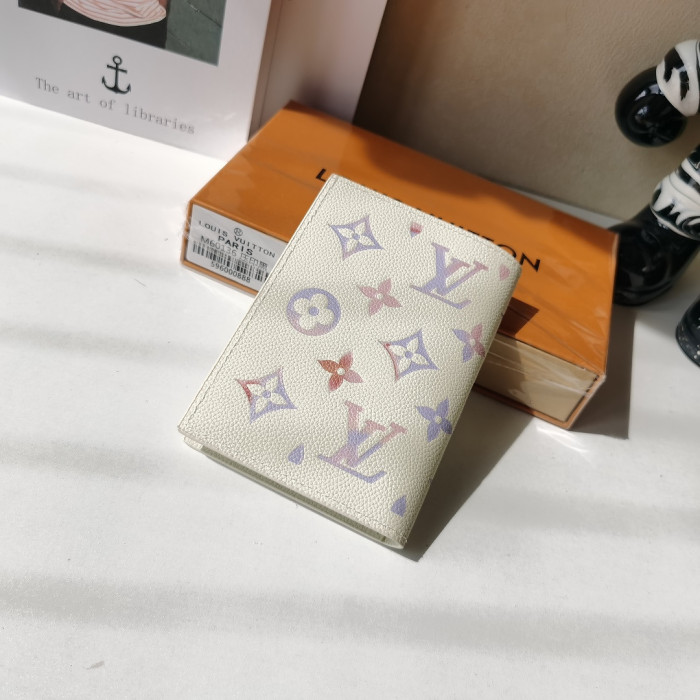 Leather Passport envelope bag,5A,with box,size 10 x 14 x 2.5cm,B28-319