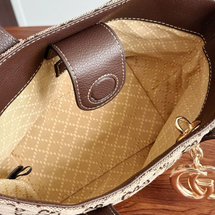 Split leather canvas bag ,4A ,size 17.5*17*12.5cm, no box, B75-495