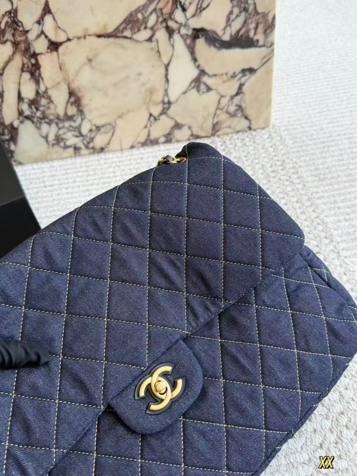 Denim fabric Split leather bag,4A,no box,size 38*28cm,B88-422