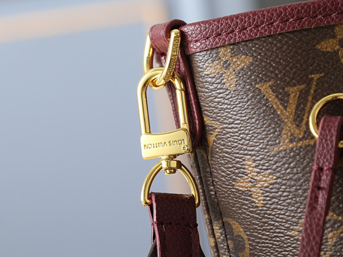Split leather Neverfull Inside Out MM bag,4A,no box,size 32 x 28 x 14cm,B75-496