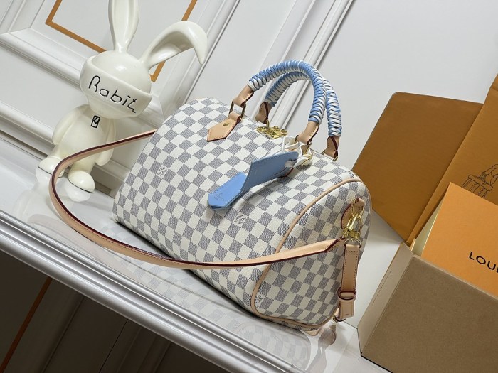 Split leather canvas Nano Speedy bag,4A,no box,size 30 x 21 x 17cm,B80-236