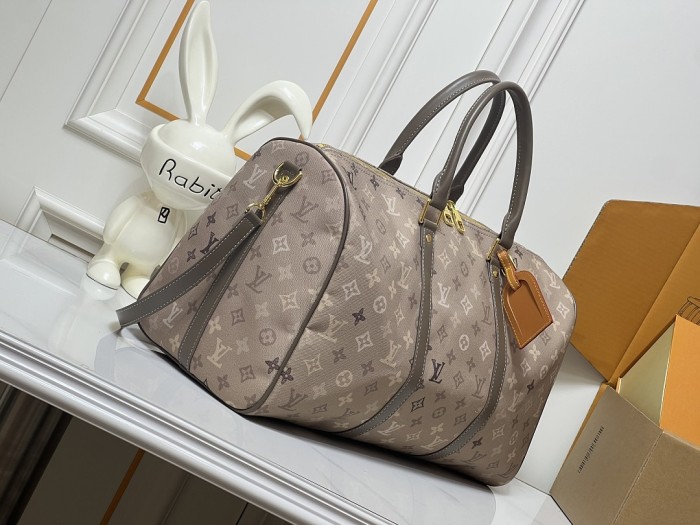 Split leather canvas bag,4A,no box,size 45cm,B88-425