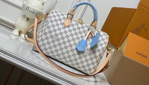 Split leather canvas Nano Speedy bag,4A,no box,size 30 x 21 x 17cm,B80-236