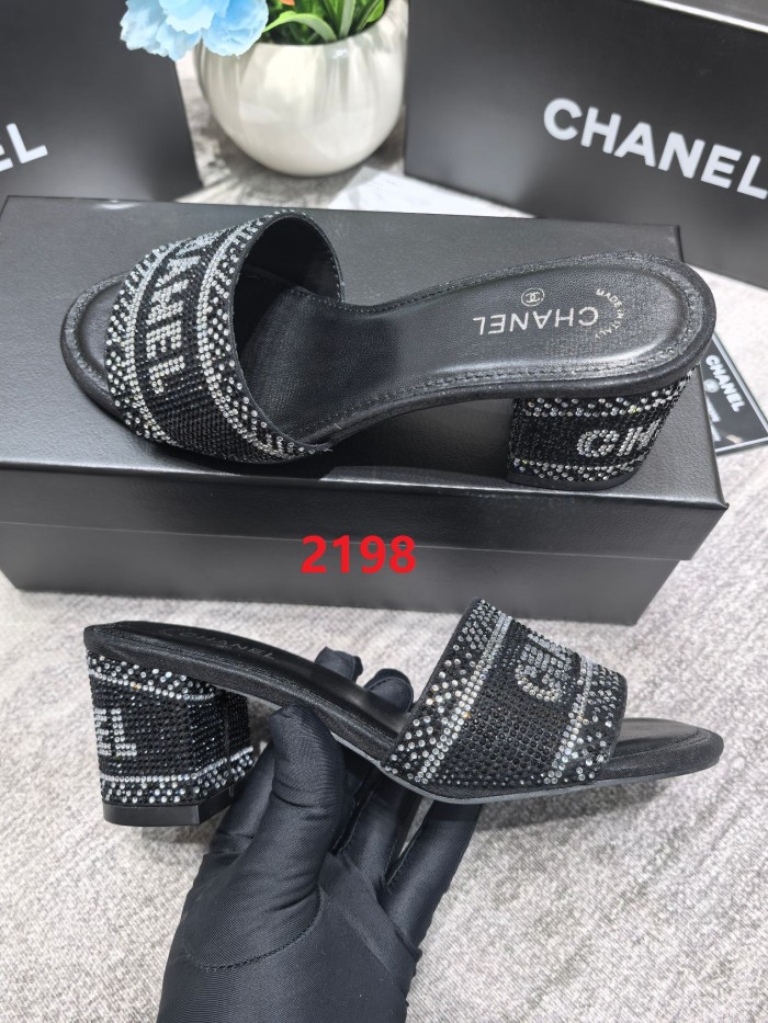 Women's heel slippers shoes, size 35-42, SS50-2198