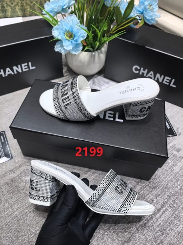 Women's heel slippers shoes, size 35-42, SS50-2199