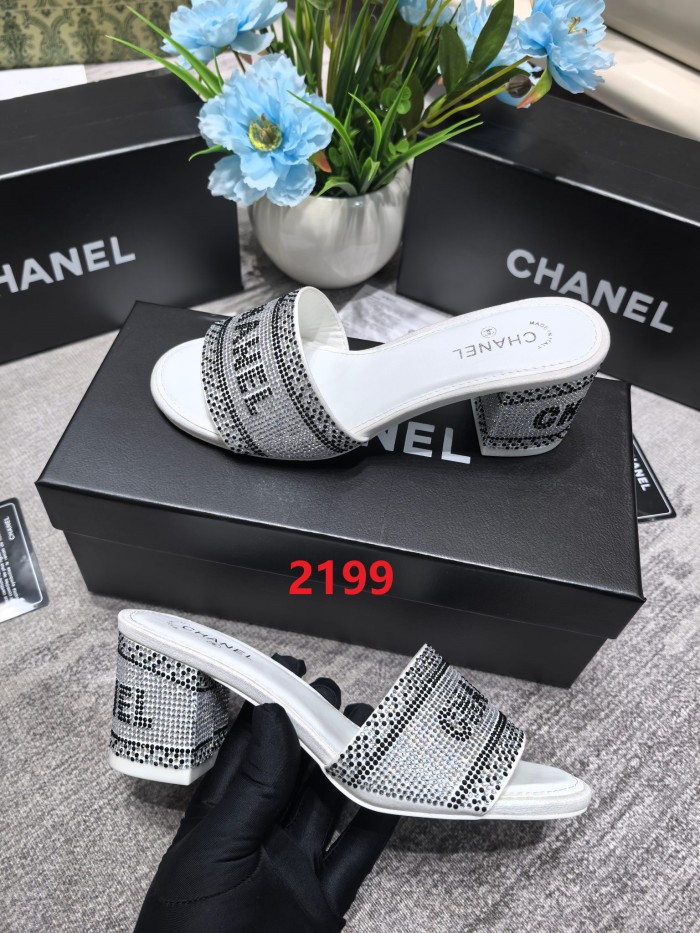 Women's heel slippers shoes, size 35-42, SS50-2199