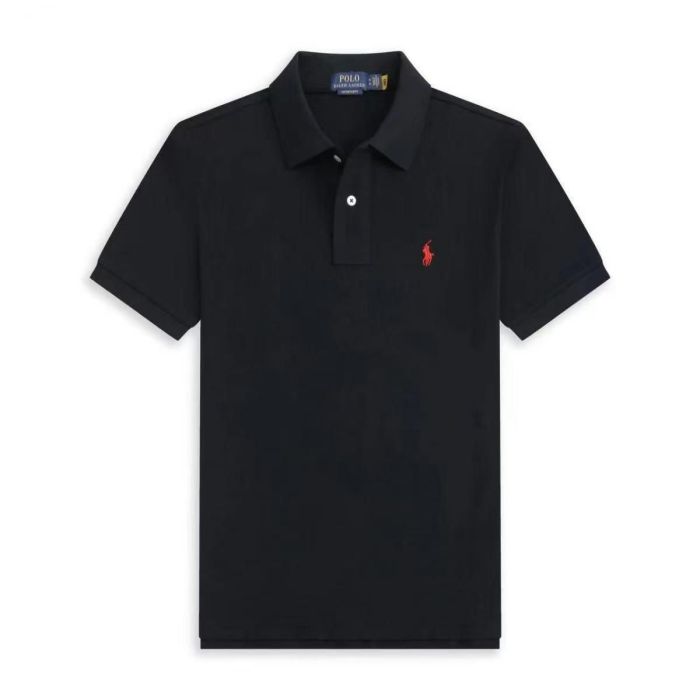 Men's cotton embroidered collared short-sleeved T-shirt,CL25-329-333