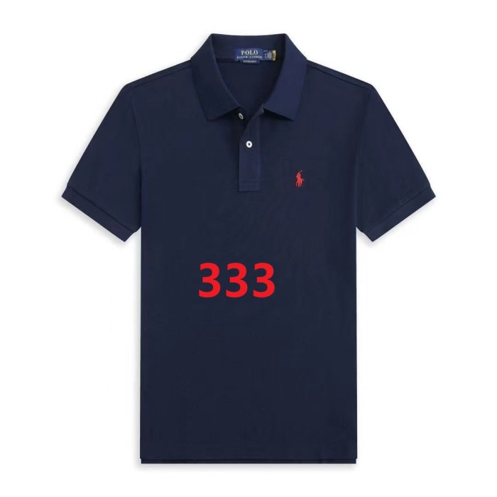 Men's cotton embroidered collared short-sleeved T-shirt,CL25-329-333