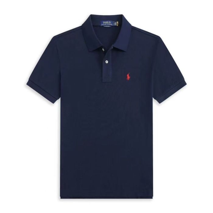Men's cotton embroidered collared short-sleeved T-shirt,CL25-329-333
