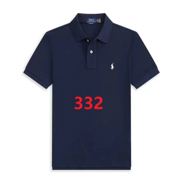 Men's cotton embroidered collared short-sleeved T-shirt,CL25-329-333