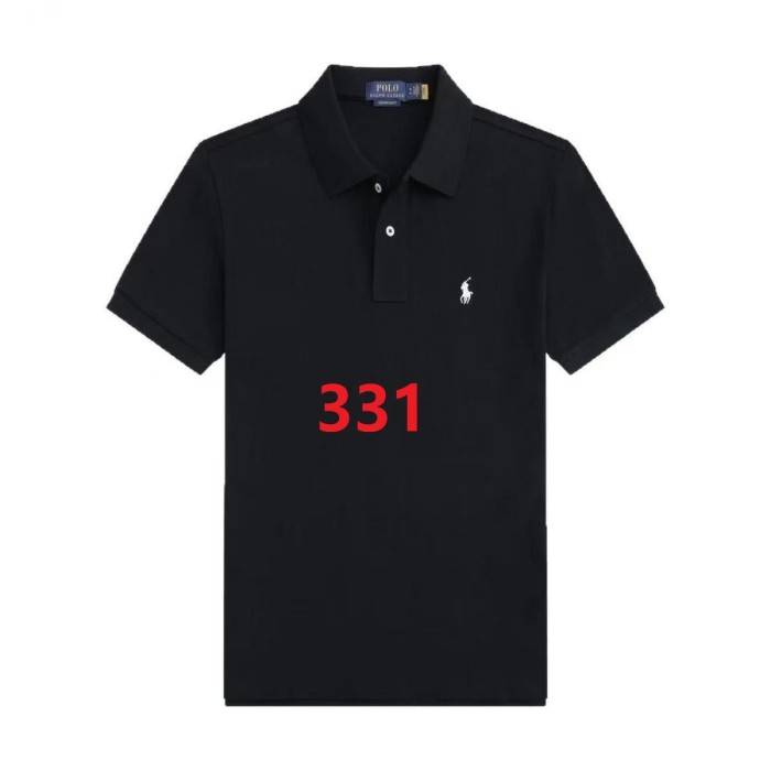 Men's cotton embroidered collared short-sleeved T-shirt,CL25-329-333