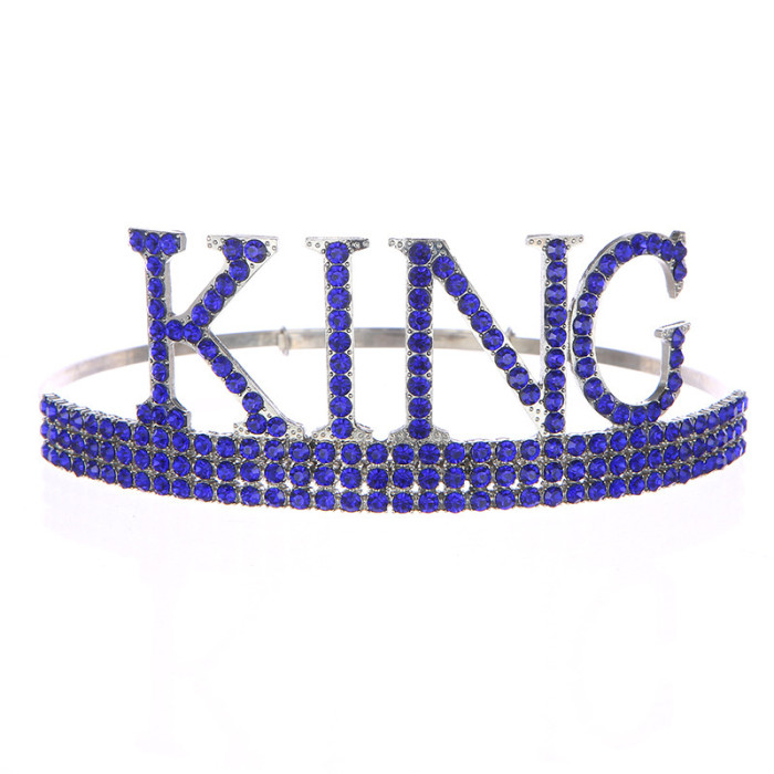Royal King Crowns For Men Full Round Tiaras And Crowns Prom Party Costume Prince Hair Accessories VIP Aoinm