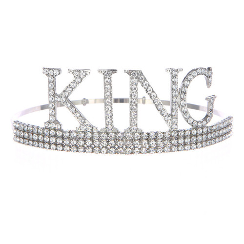 Royal King Crowns For Men Full Round Tiaras And Crowns Prom Party Costume Prince Hair Accessories VIP Aoinm