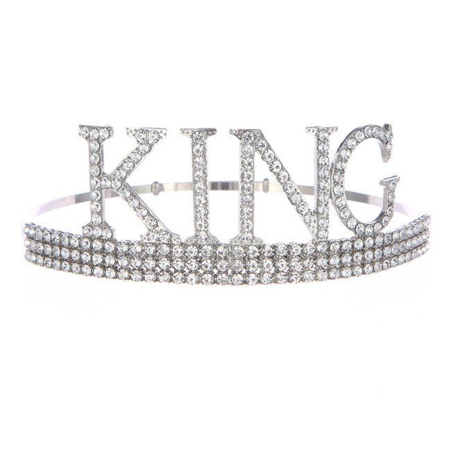 Royal King Crowns For Men Full Round Tiaras And Crowns Prom Party Costume Prince Hair Accessories VIP Aoinm
