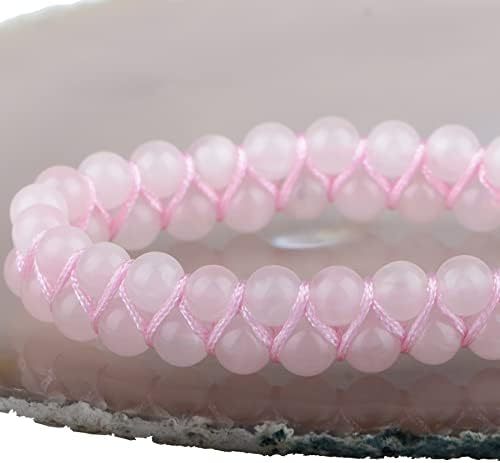 MASSIVE BEADS Natural Chakra Healing Power Crystals Macrame Bracelet Yoga Double Layer Stone Beads Gemstone Meditation Relax Anxiety Bangle for Unisex Women Men