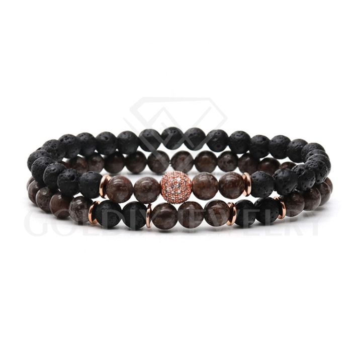 Goldix genuine jade gemstone bracelet, stacked women's natural stone jewelry, Mother's Day wholesale gift, stainless steel material