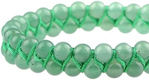 MASSIVE BEADS Natural Chakra Healing Power Crystals Macrame Bracelet Yoga Double Layer Stone Beads Gemstone Meditation Relax Anxiety Bangle for Unisex Women Men