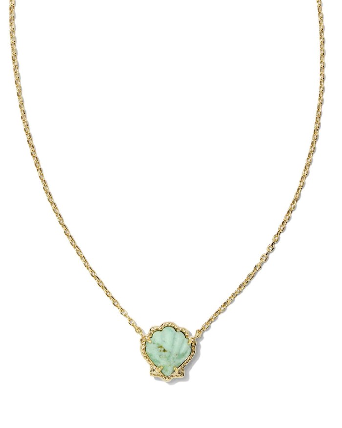 The 2025 new model of the gold-plated shell creative women's jade conch necklace will be launched