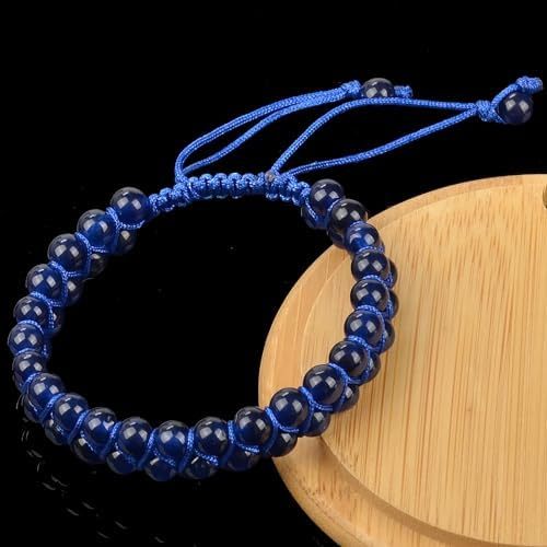 MASSIVE BEADS Natural Chakra Healing Power Crystals Macrame Bracelet Yoga Double Layer Stone Beads Gemstone Meditation Relax Anxiety Bangle for Unisex Women Men