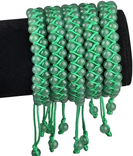 MASSIVE BEADS Natural Chakra Healing Power Crystals Macrame Bracelet Yoga Double Layer Stone Beads Gemstone Meditation Relax Anxiety Bangle for Unisex Women Men