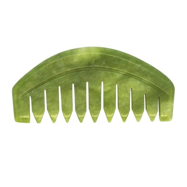 Authentic 100% natural white obsidian soft jade roller comb head massage, scrapped beauty care