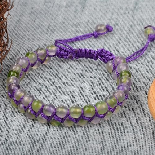 MASSIVE BEADS Natural Chakra Healing Power Crystals Macrame Bracelet Yoga Double Layer Stone Beads Gemstone Meditation Relax Anxiety Bangle for Unisex Women Men
