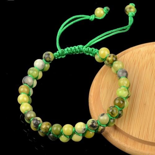 MASSIVE BEADS Natural Chakra Healing Power Crystals Macrame Bracelet Yoga Double Layer Stone Beads Gemstone Meditation Relax Anxiety Bangle for Unisex Women Men