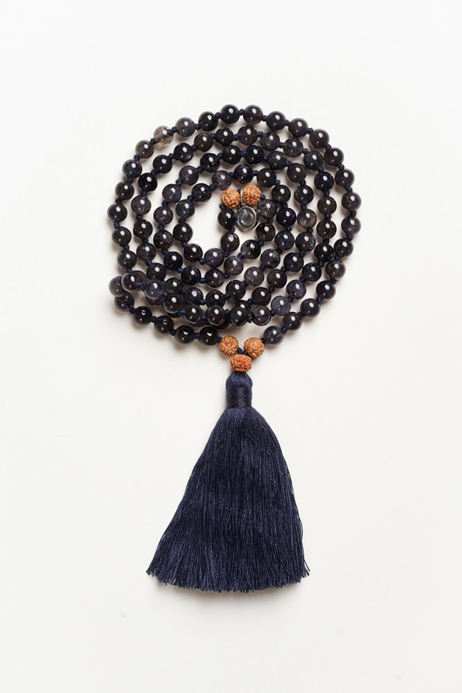 Natural jade horse knot necklace stone prayer 108 beads Rudraksha handcrafted for women