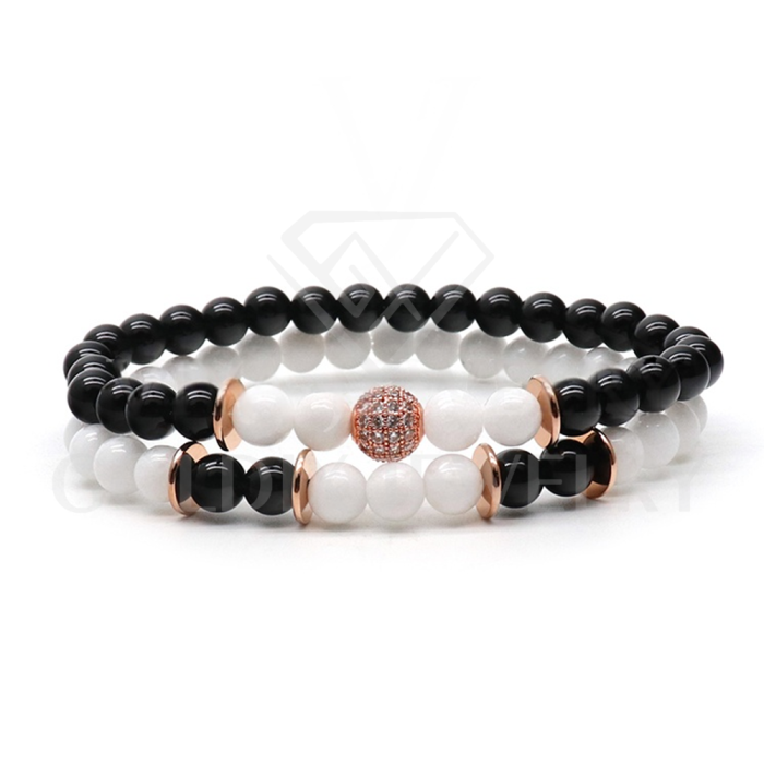 Goldix genuine jade gemstone bracelet, stacked women's natural stone jewelry, Mother's Day wholesale gift, stainless steel material