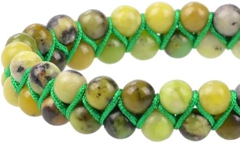 MASSIVE BEADS Natural Chakra Healing Power Crystals Macrame Bracelet Yoga Double Layer Stone Beads Gemstone Meditation Relax Anxiety Bangle for Unisex Women Men