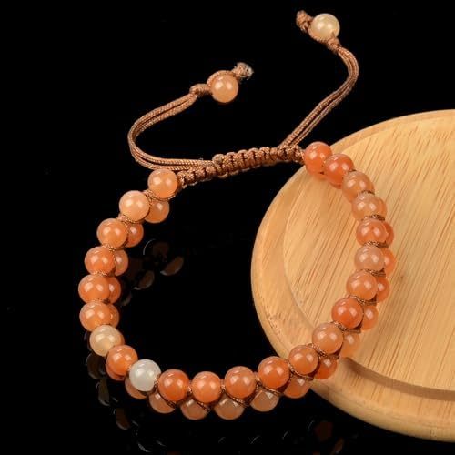 MASSIVE BEADS Natural Chakra Healing Power Crystals Macrame Bracelet Yoga Double Layer Stone Beads Gemstone Meditation Relax Anxiety Bangle for Unisex Women Men
