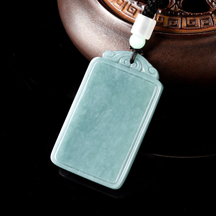 Natural jadeite blue water type jadeite ornaments, Chinese-style gifts suitable for both men and women