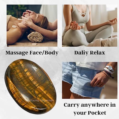 Green Jade Aventurine Worry Stone Crystals and Healing Stones - Worry Stones for Stress Relief Gifts - Piedra Crystal Fidget for Meditation - Unique Stocking Stuffers and Birthday Gifts for Women, Men